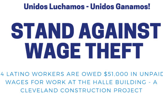 Just Pay – Cleveland! A Community Comes Together to Oppose Wage Theft in Cleveland